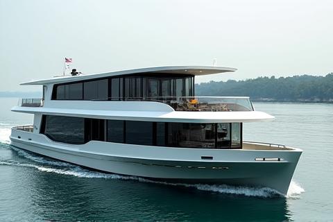 Péniche moderne de luxe, extérieur